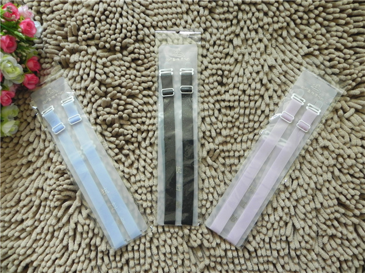 厂家直供百搭1.0亮板硅胶烫<em>粉文胸肩带</em>(包胶扣