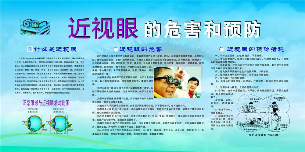 【313写真喷绘海报展板68近视眼的危害和预防】价格,厂家,图片,灯箱布,新丰县新奇丽广告设计制作室-马可波罗网