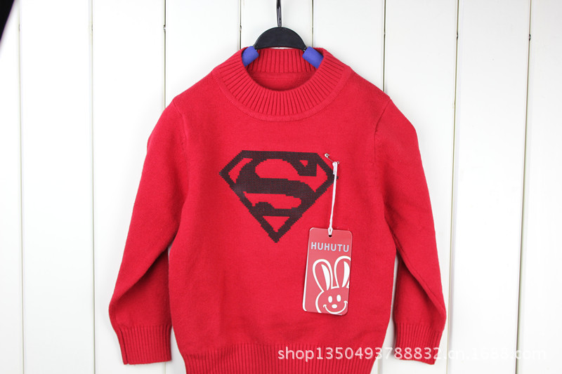 【【热销】厂家直销潮款 超人S<em>标志毛衣</em>男童装