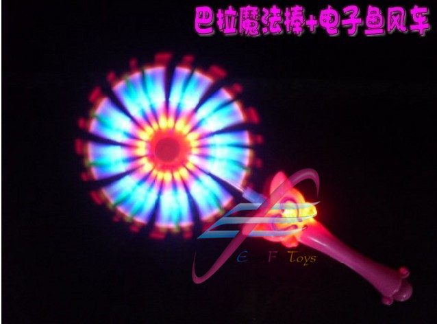 风车-夜市地摊热销 闪光音乐巴拉拉小丑鱼风车