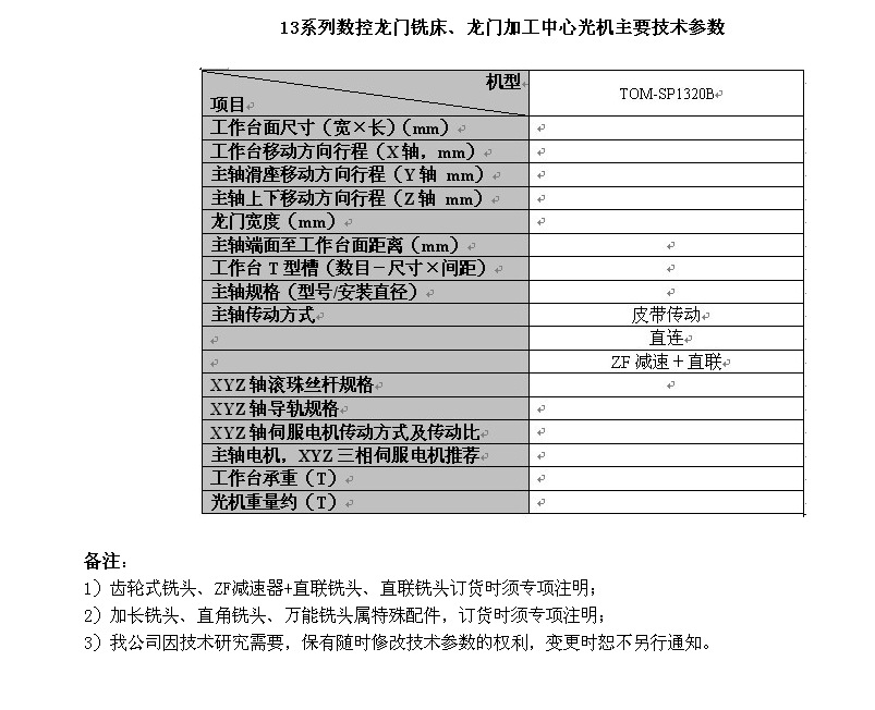 TOM-SP1320B龙门式加工中心2