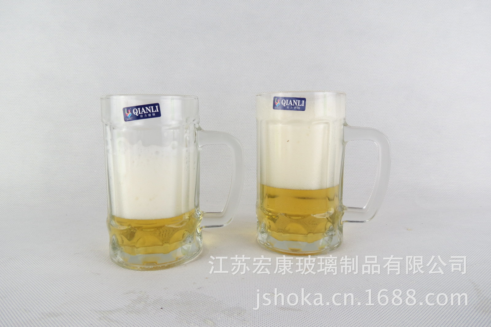 其他玻璃包装容器-厂家销售玻璃把子杯 啤酒杯