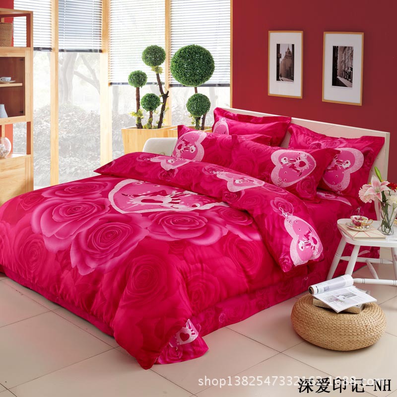 纯棉四件套被套被罩被单全棉1.5米床1.8米床被