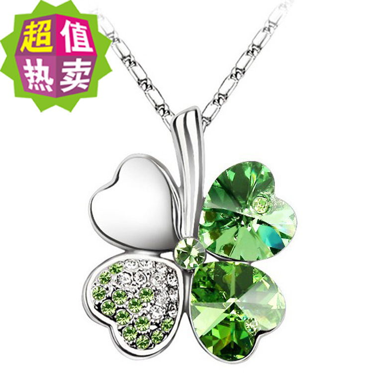 2207 奥地利水晶项链 四叶草项链 韩国明星水晶