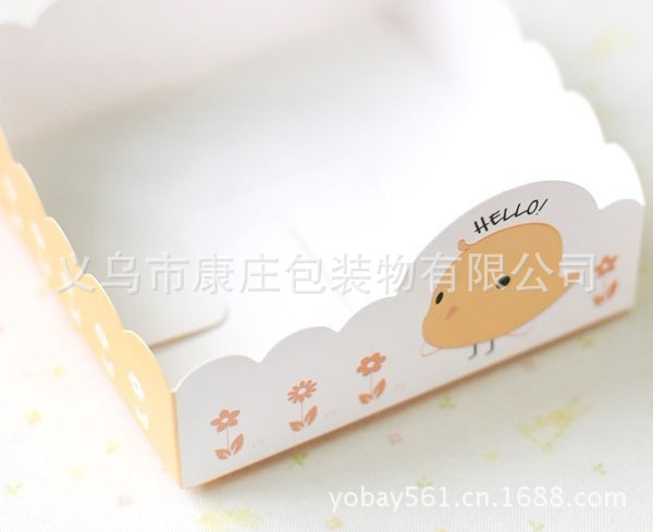 可愛黃色小雞透明opp蛋撻包裝盒