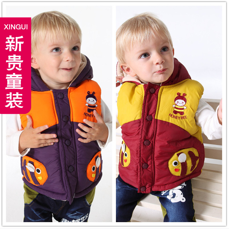 外贸童装批发纯棉<em>儿童</em>毛衣<em>背心</em>针织<em>马甲</em>女童坎