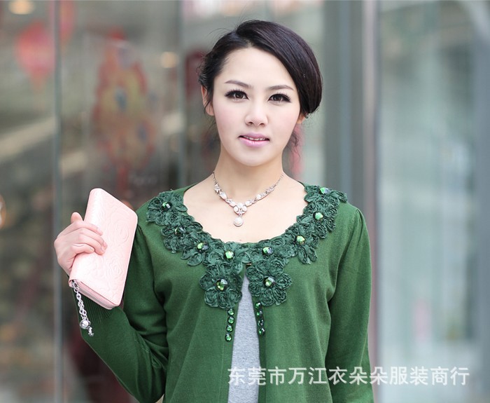 【大学城热销女式<em>开衫</em> <em>外贸</em>库存女装<em>针织</em>衫 低