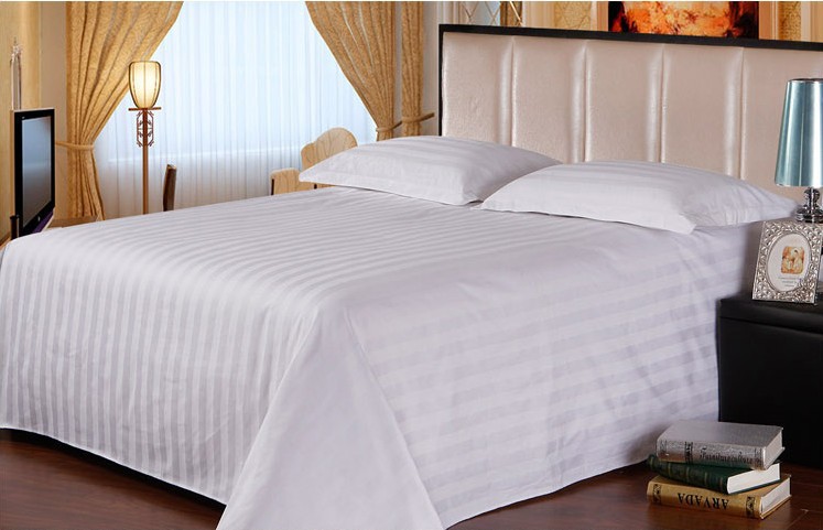 2014厂价直销酒店宾馆专用三公分段条床单