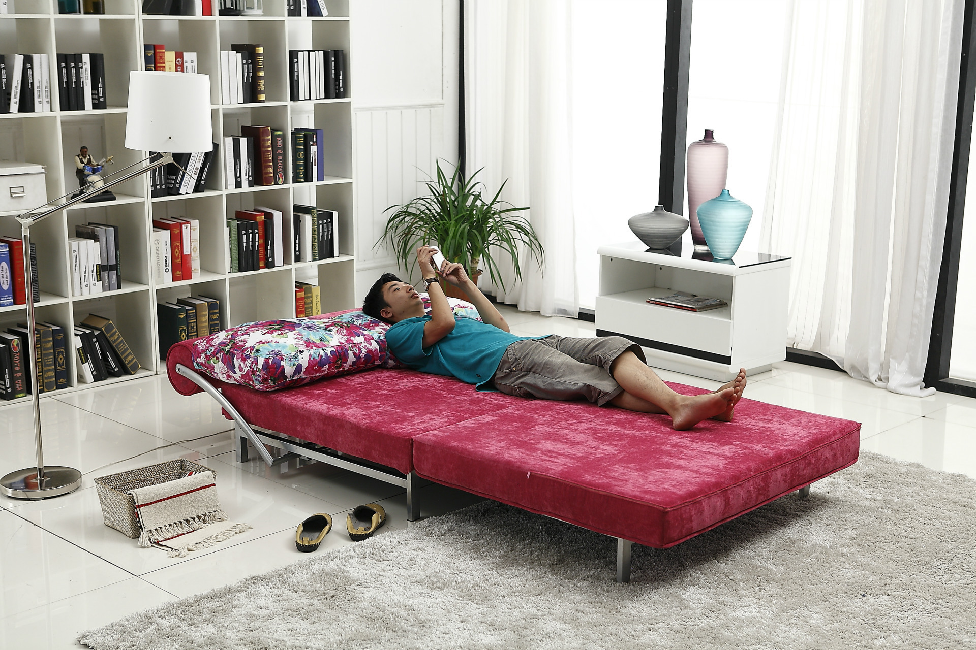 小户型双人伸缩多功能沙发床1.5米宜家布艺沙