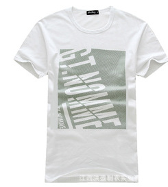 韩版个性圆领纯棉男T恤潮男式短袖T恤 男士T恤 男