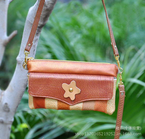 雙層拉鏈斜挎包