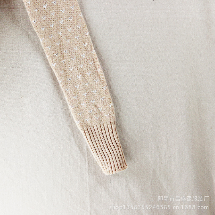 H&M专柜款女式提花<em>开衫毛衣女款V领</em>休闲开