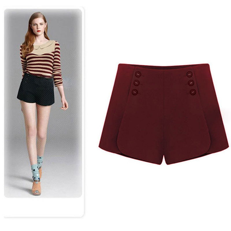 2013新款<em>秋冬短裤</em>韩版大码高腰修身显瘦热裤