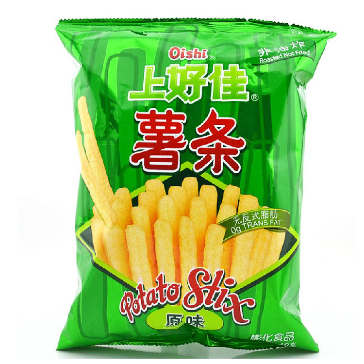 供应 上好佳 薯条 40g/袋 番茄味 原味 膨化食品 无反式脂肪