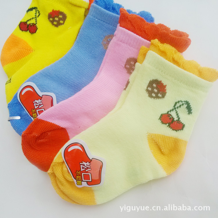 厂家宝宝袜批发 纯棉花边卡通0-1岁儿童袜舒适