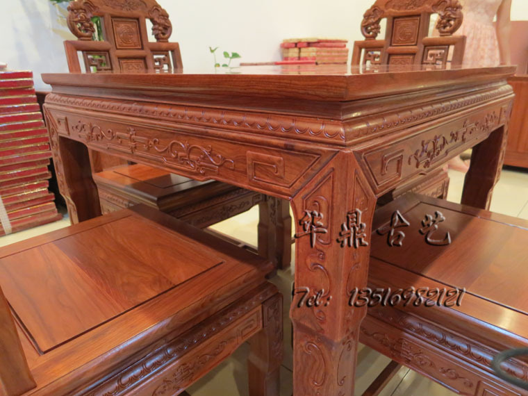 【【厂家批发】实木餐桌、红木八仙桌、花梨木