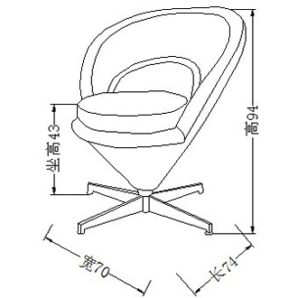 如典家具 欧式锥形软包沙发转转椅子 简约休闲椅 时尚家居客厅椅