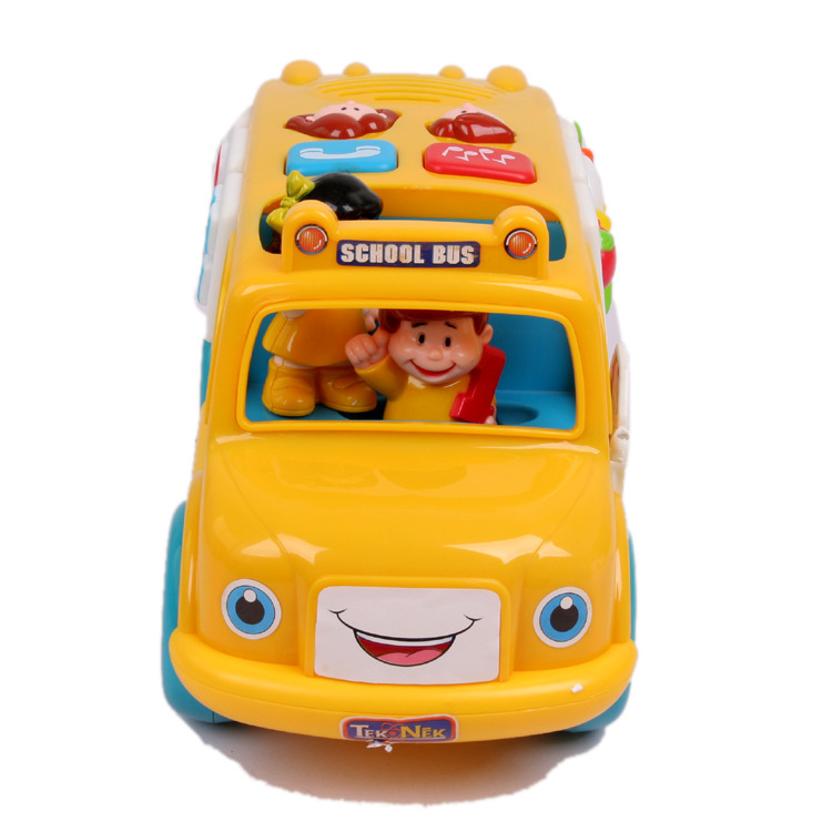 外贸儿童玩具车男孩<em>女孩</em>卡通<em>校车</em> 塑料公共汽