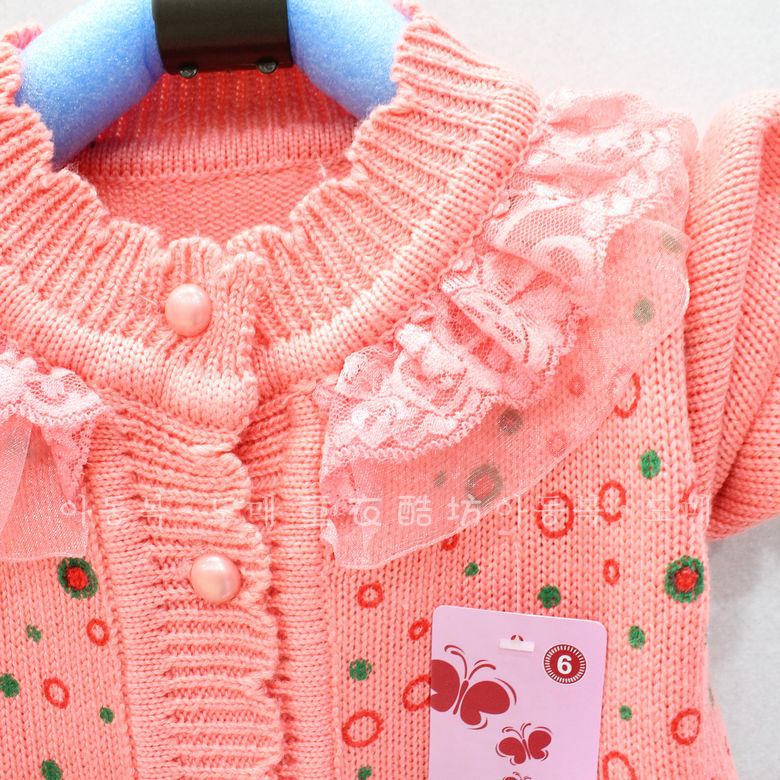厂家直销 <em>宝宝婴儿</em>女童毛衣手工编织<em>针织</em>儿童