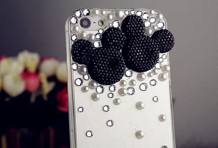 手机保护套-米奇可爱苹果4S 5代手机壳 三星H