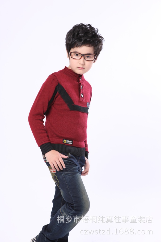 特价<em>大男童毛衣</em>儿童羊绒衫童装针织衫<em>加厚</em>套头