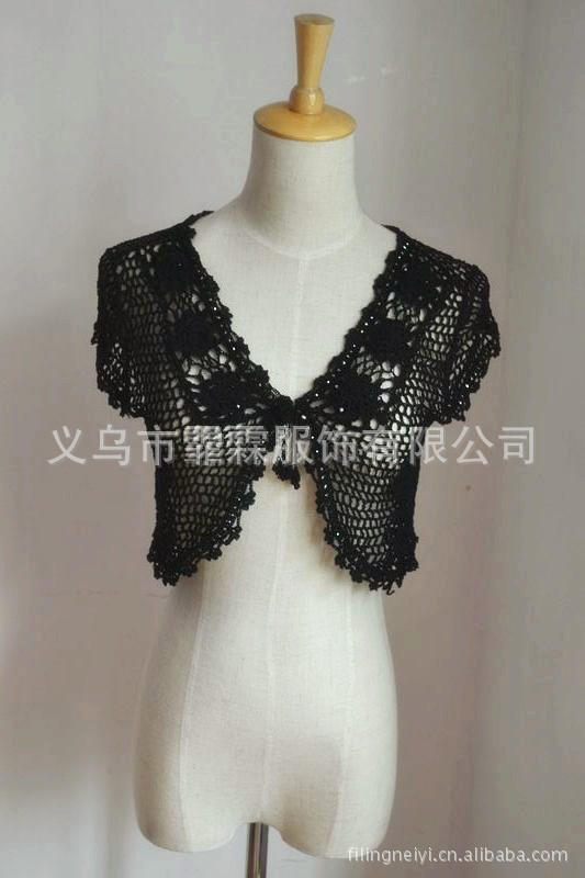 【霏霖服饰 手工镂空珠子钩花 女士<em>小外套</em> 时尚