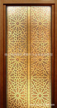 蚀刻加工不锈钢电梯厅门 饰刻不锈钢电梯门图案