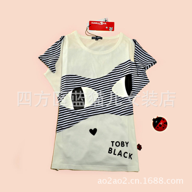 批发2013新款夏装女士T恤短袖<em>个性少女装</em>韩版