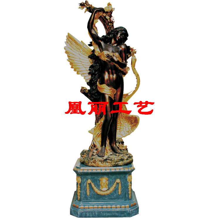 广州厂家直销玻璃钢欧式大型人物工艺品 酒店园林景观雕塑