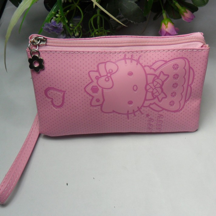 批发新款hello kitty可提三折零钱包 化妆包价格 - 商