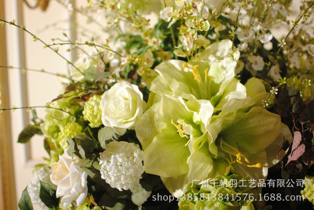 【碧海潮声大号款 大型落地仿真花艺 酒店大堂