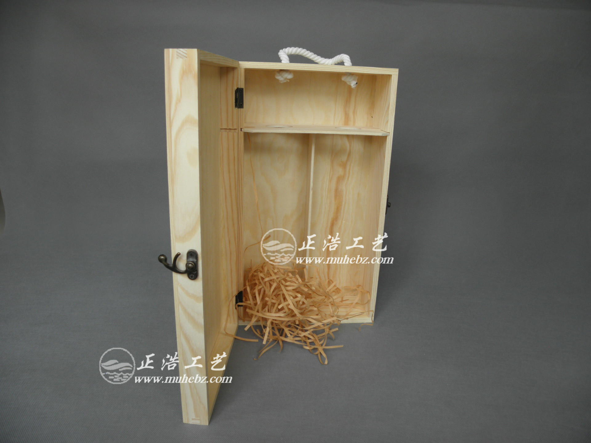 双支装烙印红酒木盒 实木酒盒