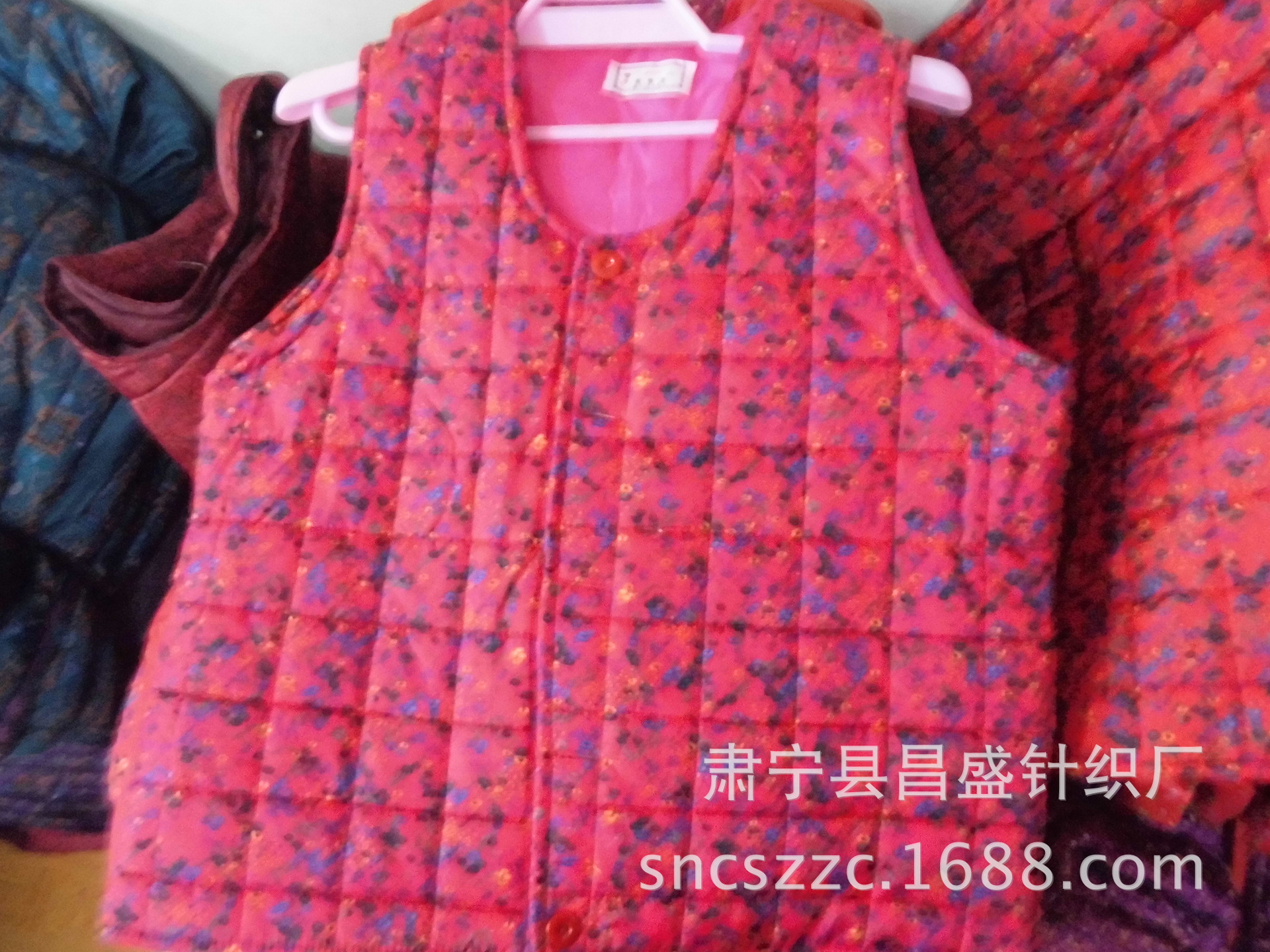 【厂家直销<em>女士</em>前身印花<em>加厚马甲</em> 成都库存服