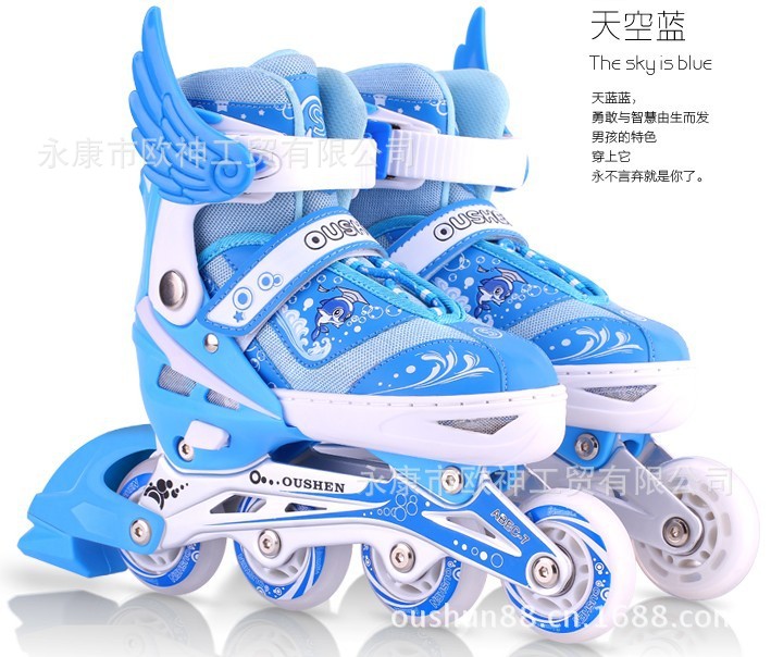 【厂家直销 全软车线儿童轮滑溜冰鞋,904款高