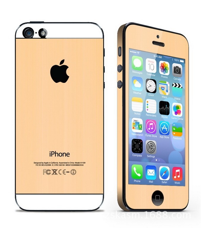 手机保护膜-iPhone5土豪金前后双面贴膜手机保