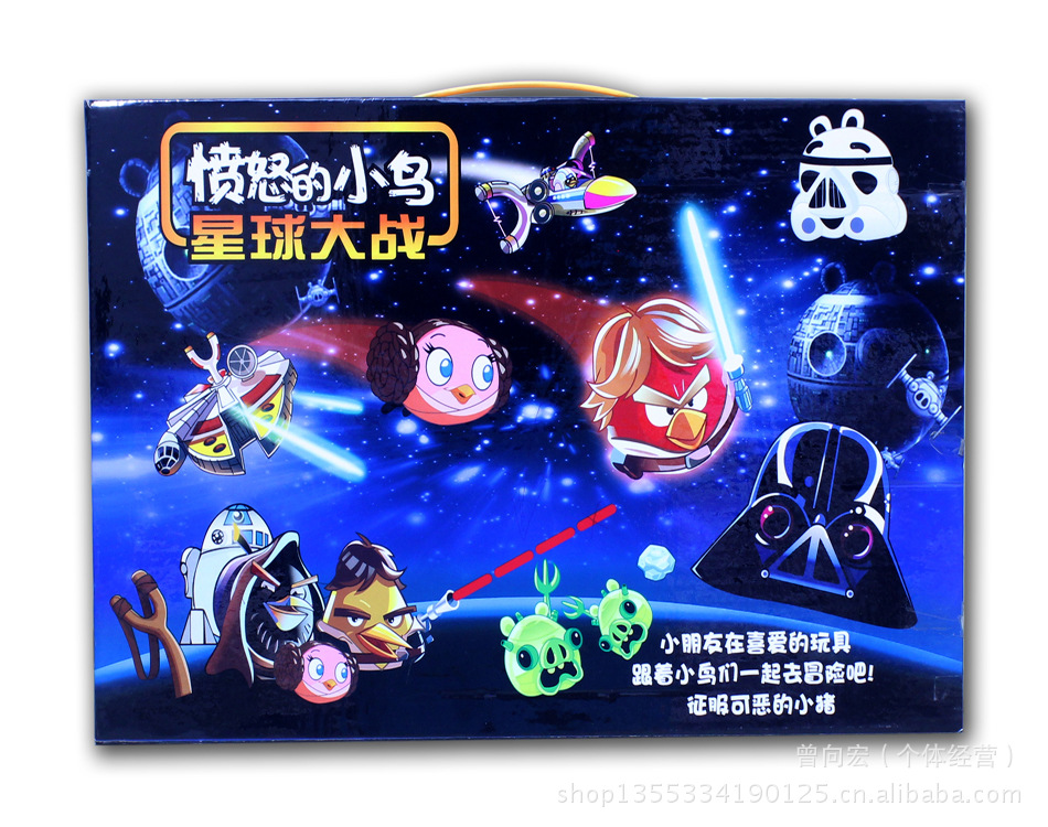 angry birds愤怒的小鸟星球大战版抢鲜版 太空射击版实战音乐玩具