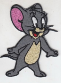 【厂家直销 猫和老鼠造型卡通布贴 补丁贴 刺绣