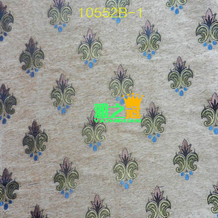 雪尼尔色织提花沙发布