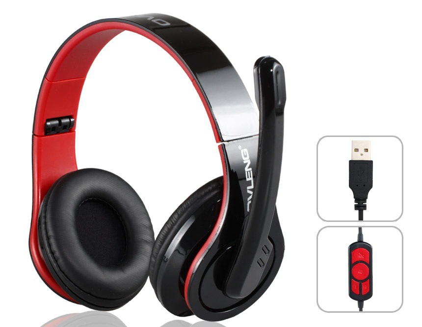 耳机-OVLENG\/奥兰格 Q8 USB电脑头戴式耳机