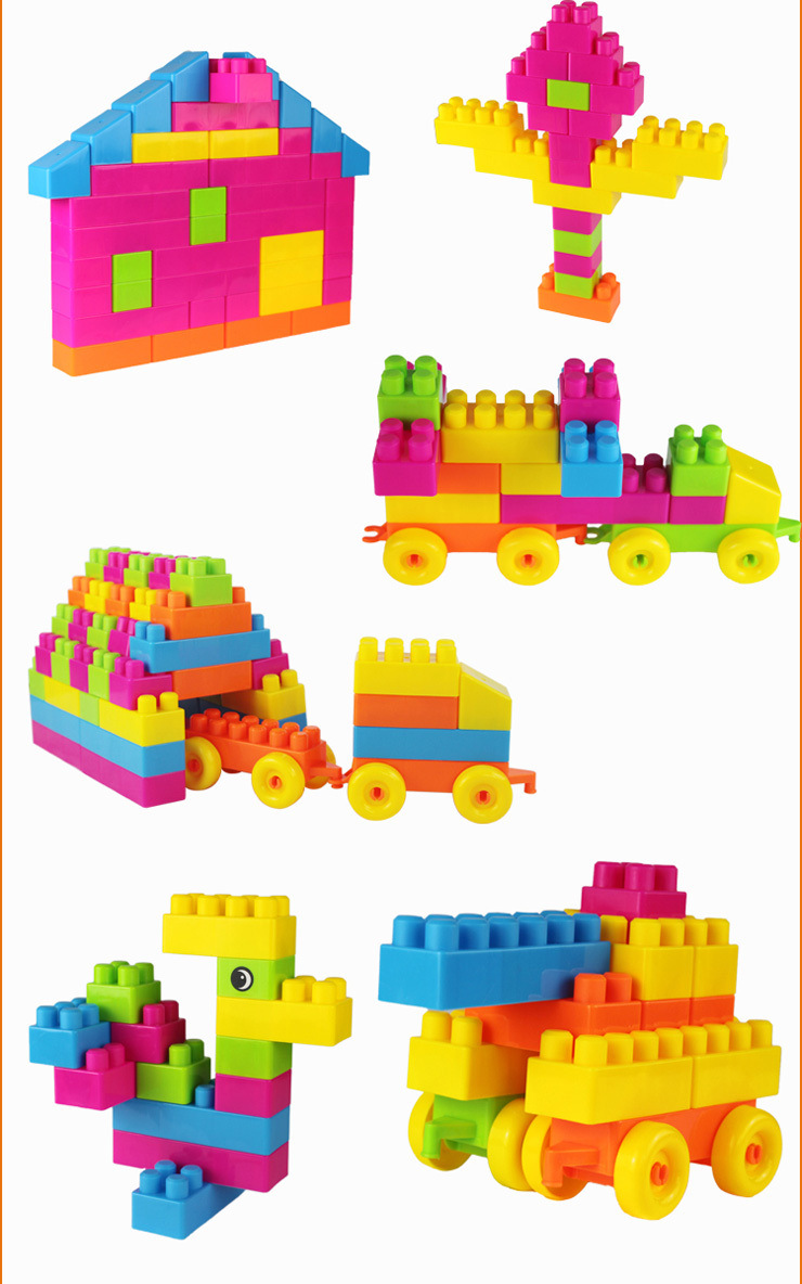 正品汇捷卡通积木 桶装拼装玩具 儿童益智积木组合玩具1601-1图片_10