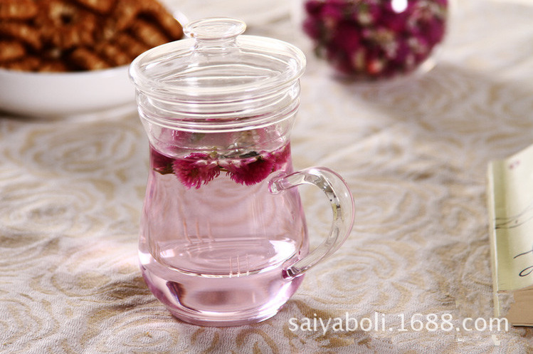 采购杯子-耐热玻璃功夫茶具 红花草果绿乌龙普