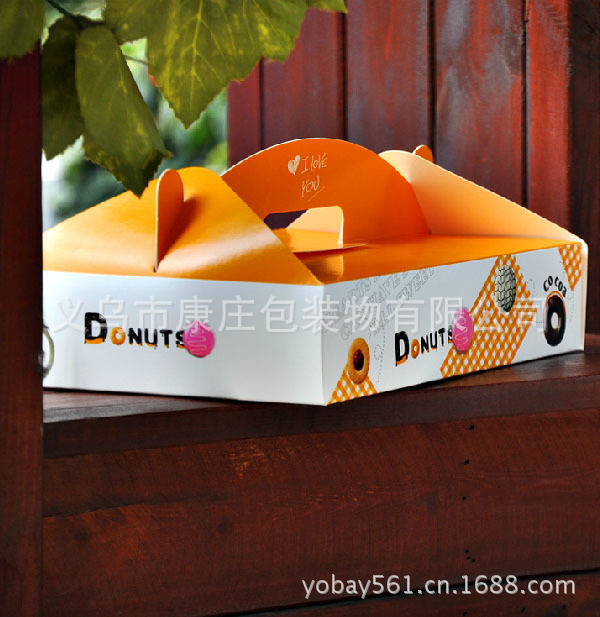 手提甜甜圈蛋糕盒 点心盒