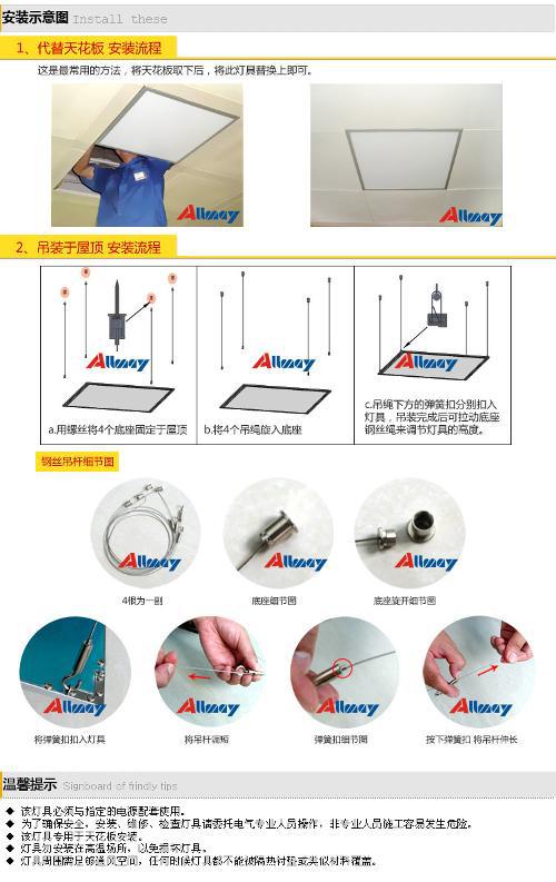 面板灯安装示意图