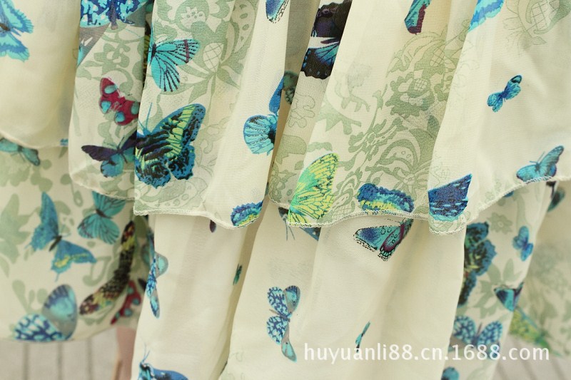 波西米亚蝴蝶裙 时尚淑女连衣裙 xd58021