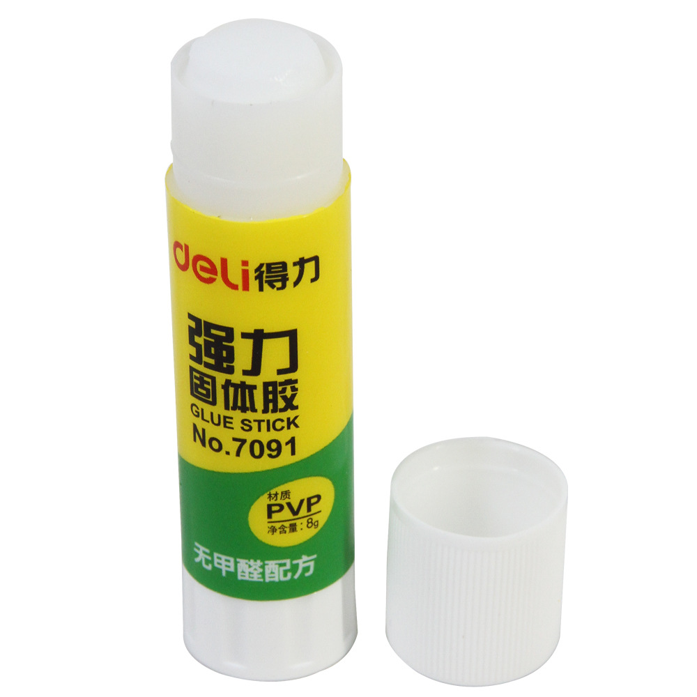 【得力文具】得力新品pvp固体胶水 8g 粘性超强 得力7091固体胶