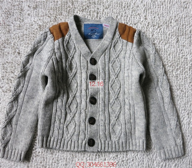 外贸冬款<em>男童</em>宝宝针织<em>开衫毛衣儿童</em>中小童保暖