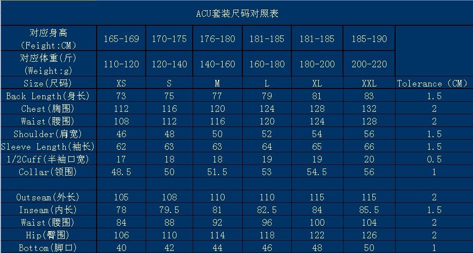 厂价直销 外军 外贸 acu 城市数码 迷彩服