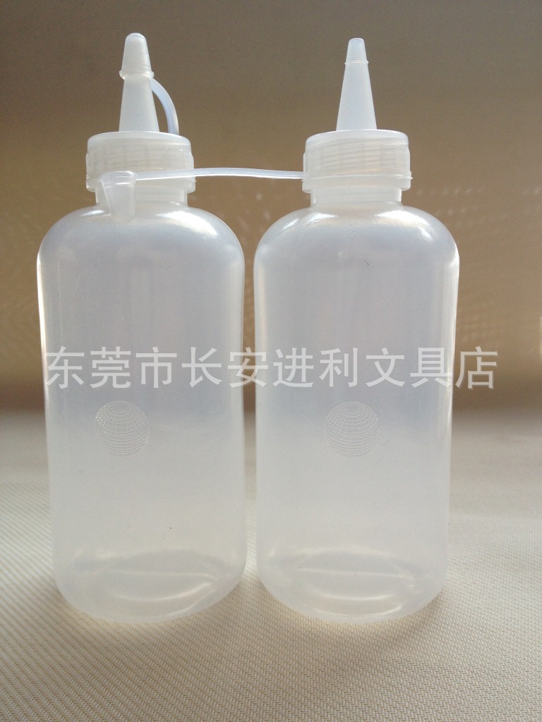塑料瓶、壶-带盖点胶瓶塑料型滴胶瓶300毫升苏州奶嘴包装桶图片