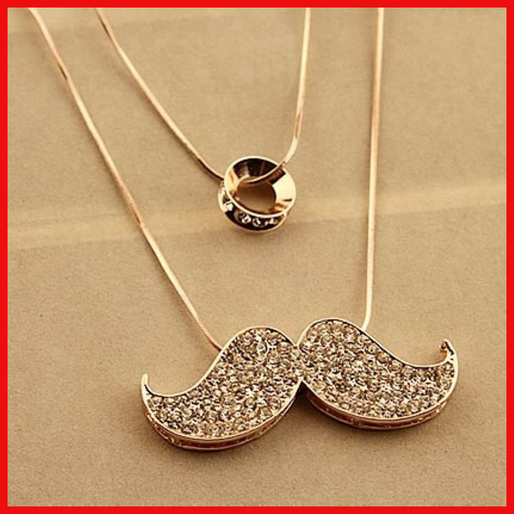 <em>韩国长款毛衣链</em> 双层<em>项链</em>女时尚<em>毛衣链</em> 满钻胡