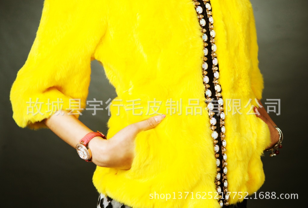 獺兔毛鑲鑽服裝